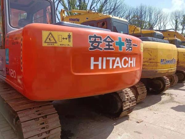 Pre Owned Hitachi EX120-5 Excavator 20T 1M Bucket 90 kW Power 4300 Working Hours Red Color 90% New Undercarriage