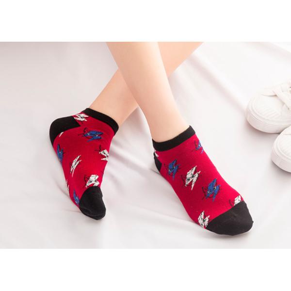 Extra Low Cut Ladies Ankle Socks , Fashionable Sport Colorful Ankle Socks