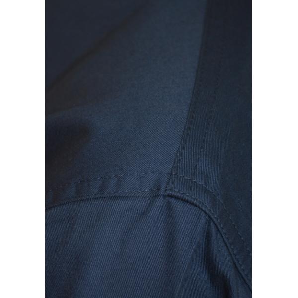 Men's 100% Cotton Twill Custom Work Shirts Short Sleeve Dark Blue Chest Pockets