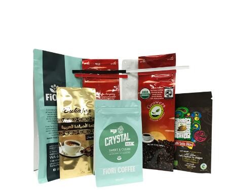 Wholesales Custom Shape Printed Heat Seal Food Tea coffee Plastic Bag With Logo Good Printing