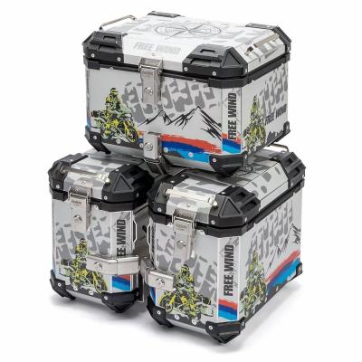 36L Aluminum Motorcycle Double Side Box Rear Case Motorbox Pannier Case for Market
