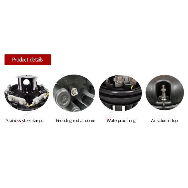 PP Heat Shrink Dome Fiber Optic Splice Enclosure 9 Ports 96 Cores Arial Pole Wall Mount