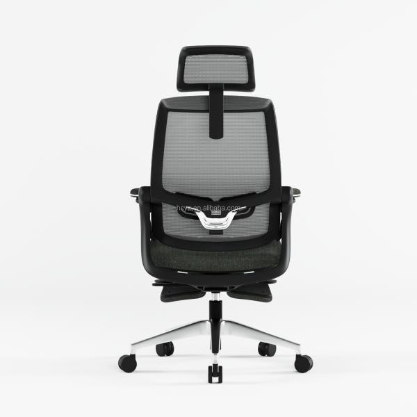 Ergonomic High Back Swivel Chair With Footrest Waterproof Easy Maintenance
