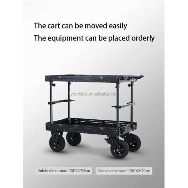 Equipment Storage Movie Shooting Studio Room Cart with Unfold Dimensions 120*60*92cm
