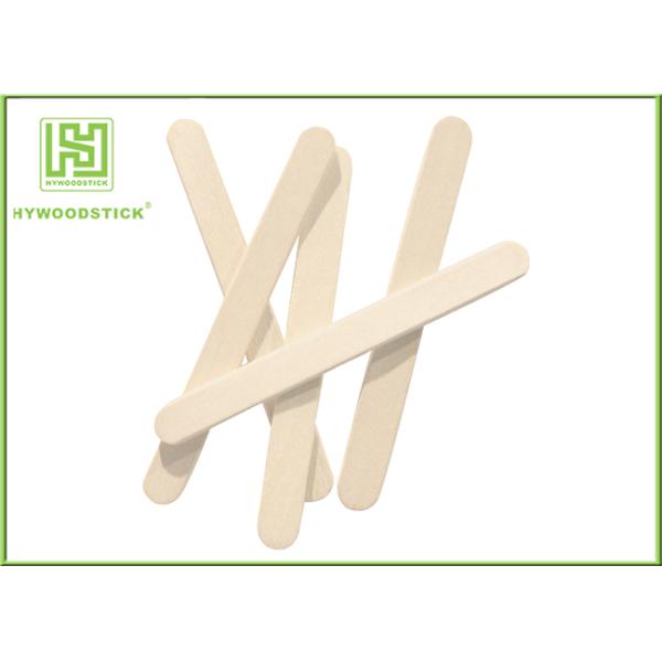 Birch Wooden Ice Cream Sticks , Food Grade Wooden Eating Spoon Customized Shape