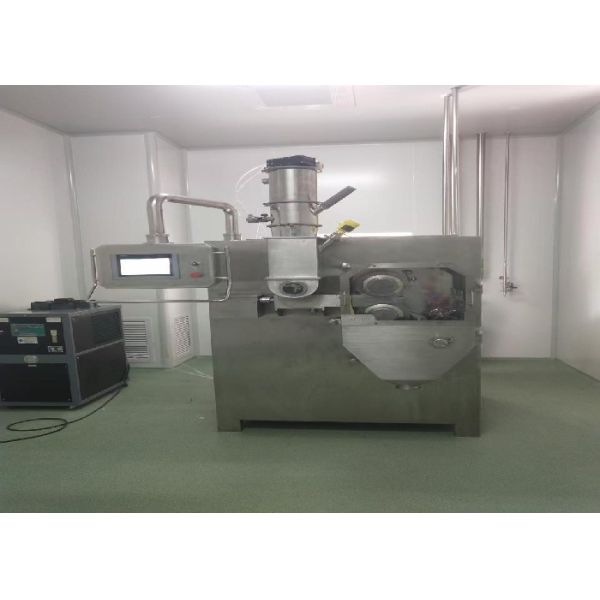 Fruit Powder Dry Roller Granulation Machine with PLC Control System for Large Production Scale and 0~25Mpa Pressure Range