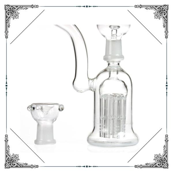 8 Tree Arms Perc Dab Oil Rig Glass Bongs Hookah Smoking Pipes Hand Blown