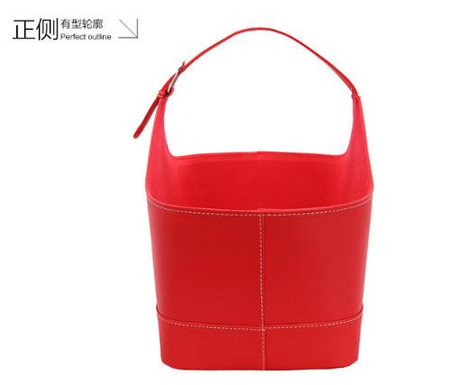 High Quality Red pu leather gift wine fruitbasket hamper for holiday gift size41x20x27cm