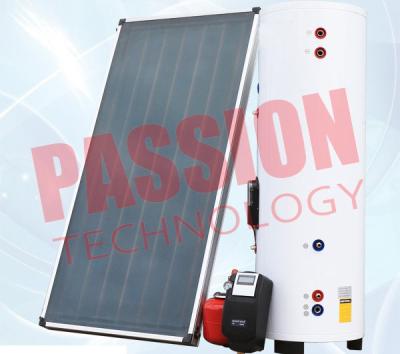 Conexão solar rachada do cobre de placa lisa do aquecedor de água da circulação natural