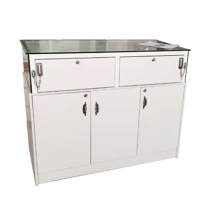 Retail Shops Customized Mirror Jewelry Display Cabinet with Luxury Wood Finish
