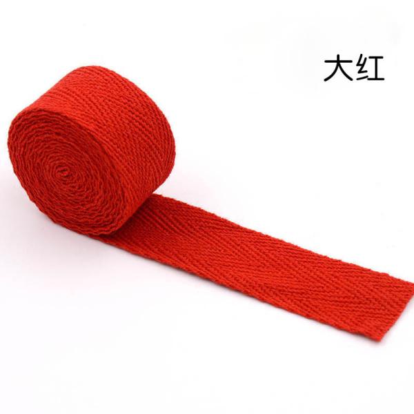 20mm*50y Herringbone Woven Cotton Ribbon For Garment Accessories Webbing