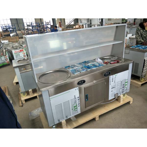 Thailand Mobile Food Cart with Frozen Yogurt Machine and Automatic Defrost Function