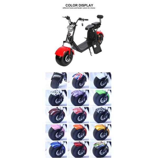 1500W Brushless Motor Electric Harley Scooter 60v 12ah Double Lithium Battery Choice