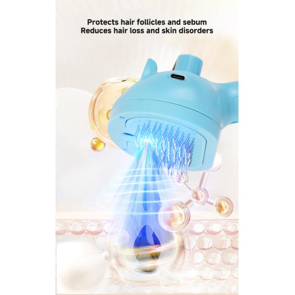 Cepillo de vapor para mascotas de limpieza de cabello de masaje Cepillo de auto-cat limpio de perros Spray peinado de depilación