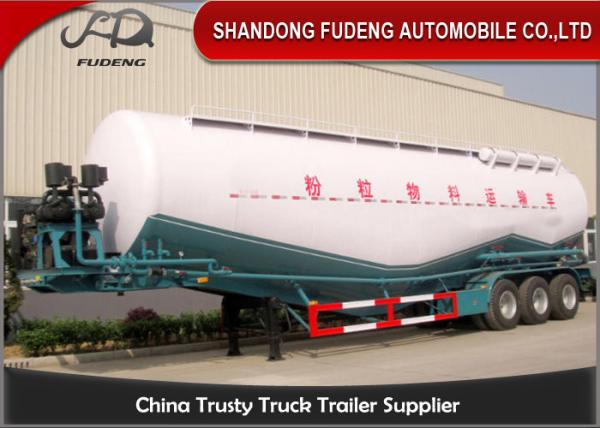 Carbon Steel V shape Bulk cement tanker trailers 3 axles silo cement carrier trailers