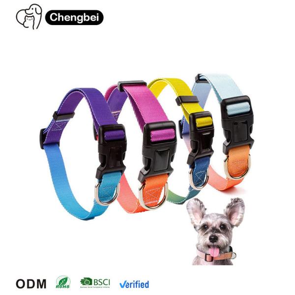 Collar para perros Gradiente de lujo Ajustable Reversible Sólido Diseñador de logotipo personalizado