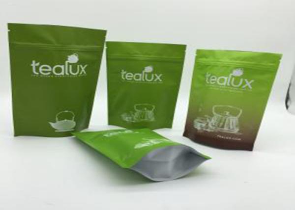 Custom Size / Logo Aluminum Foil Zipper Bag , Kraft Stand Up Resealable Food Packaging