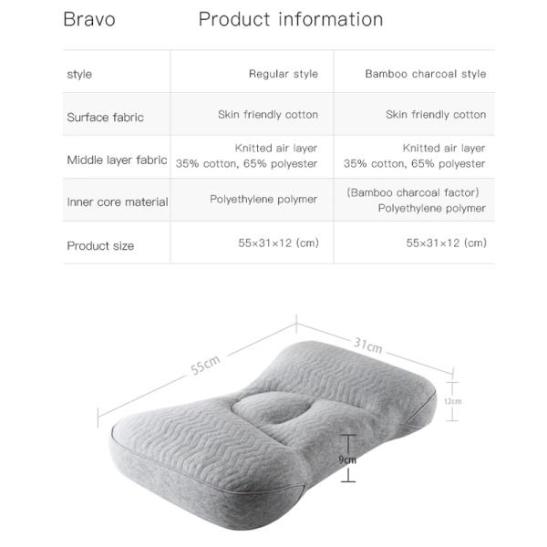 Polyester/Cotton Orthopedic Neck Support Pillow for Better Sleep and Pain Relief