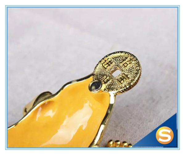 Custom Fashion Animal Shape Rhinestone Frog Trinket Box For Gift AB108A