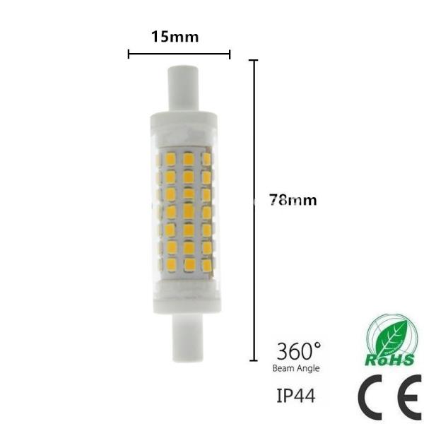 5W 10W 360 degree R7S led lamp ceramics body J78mm J118mm  R7S lighjt SMD2835 mini Dia-15mm replace R7S halogen lamp