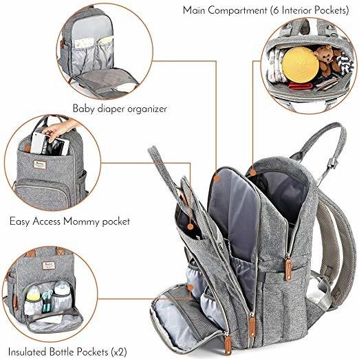 Chic High End Dad Diaper Bag Backpack , Cute Baby Boy Diaper Bags For Moms