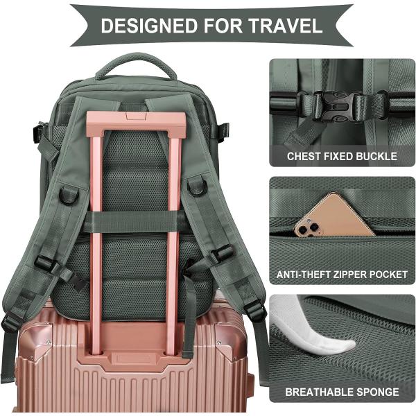 Escola de senderismo fin de semana de noche bolsa de viaje de gran capacidad color verde impermeable