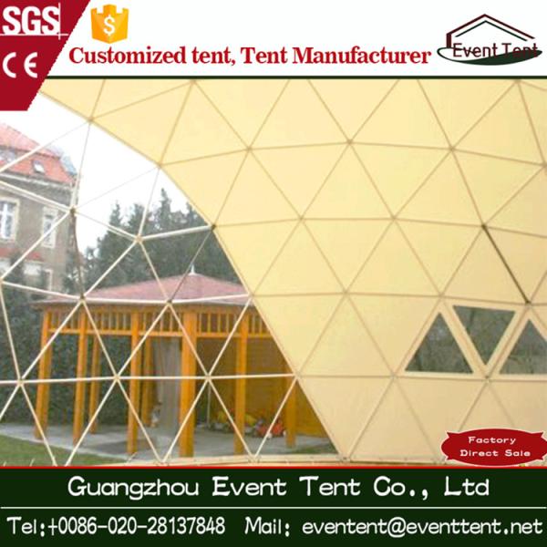 Aluminium Alloy Diameter 8m Geodesic Dome Shelter White For Cold Outdoor Living