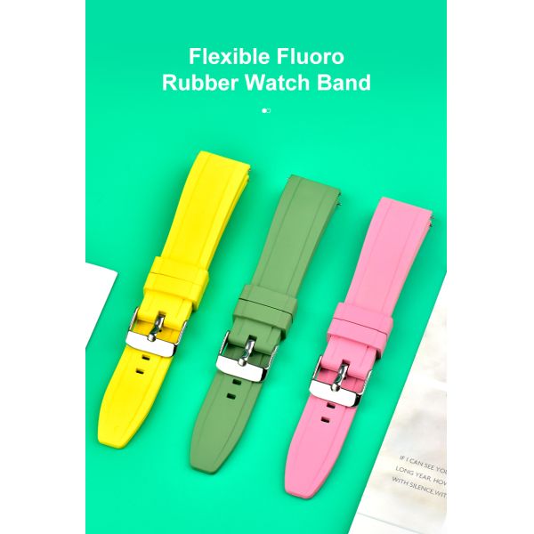 SHX-915 Stylish FKM Rubber Watch Strap · Customizable Logo | OEM/ODM