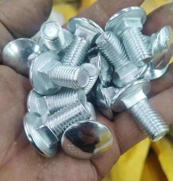 High Strength Galvanized DIN603 Carriage Bolt Half Head Square Neck Fastener Chinese Manufacturer Steel Material Plain Finish