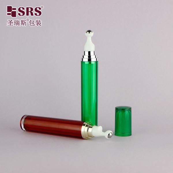 Customized Green Acrylic Empty Roller Bottle for Eye Gel Packaging