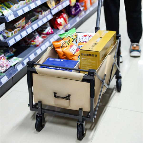 Lightweight 4 Wheels Military Camping Gear Wagon Cart 600D Oxford