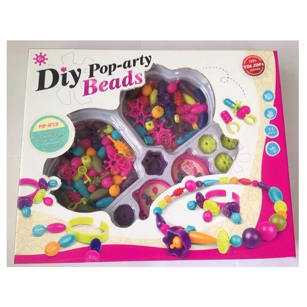 DIY Cordless Assembly Childrens Bead Making Kits , Girls Jewellery Making Set