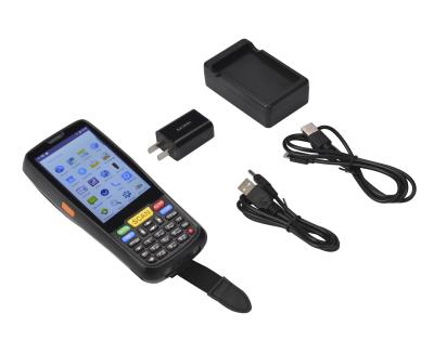 Portable Android Industrial PDA 1D / 2D Barcode Scanner Biometric 4 Inch LCD