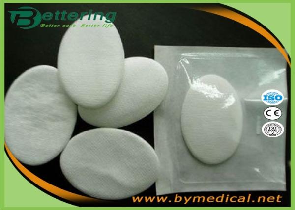 Medical disposable non adhesive dressing Oval absorbent cotton eye pads covered by non woven 6x8cm