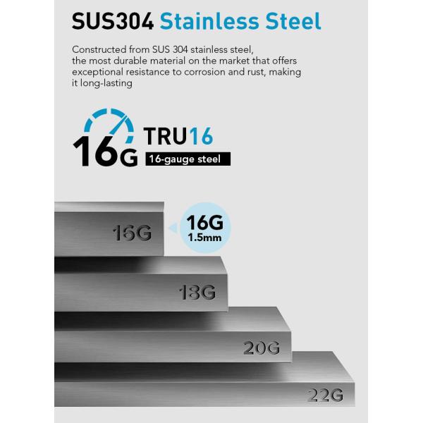 Durable Single Bowl Stainless Steel Farmhouse Sink 33 Inch With SS 304 Material