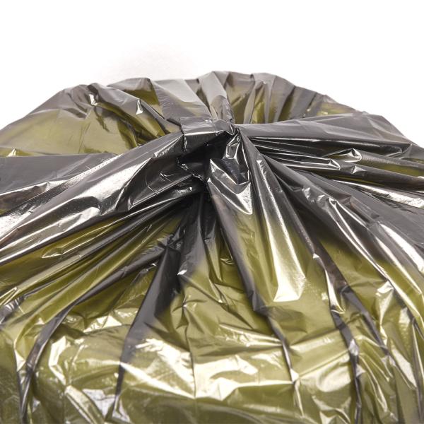 Beige PE Plastic HDPE/LDPE Flap Tie Trash Garbage Bag for Direct Custom Branding