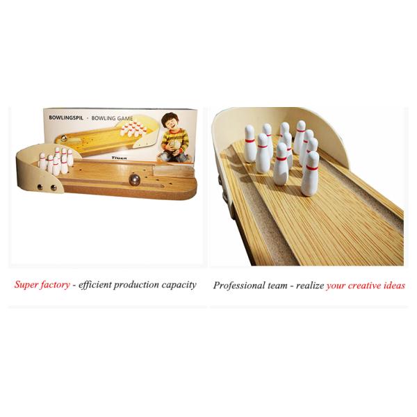 O boliches Tabletop da madeira de Kingda 350g ajustou a aprovação interna do CE dos esportes da família