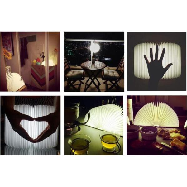 PU Cover 360 Degree Adjustable Rechargable Book Shape Light For Gift