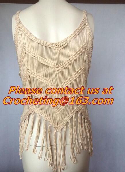 womens crochet tops feminino women hem tassel sexy tanks top croche new desigual knit vest