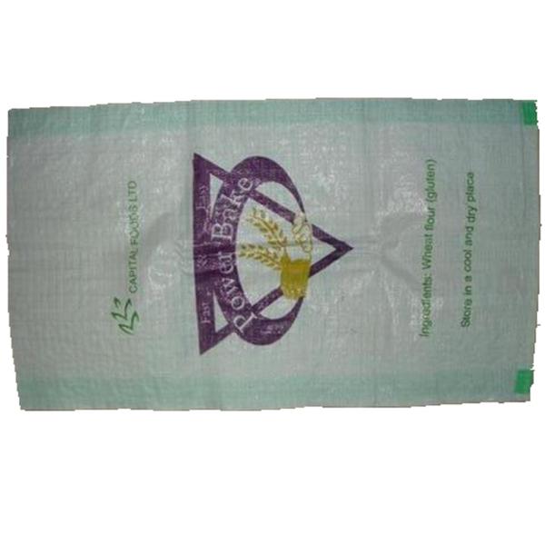 Eco Friendly PP Flour Packaging Bags , Industrial Woven Plastic Bags For Flour Packaging