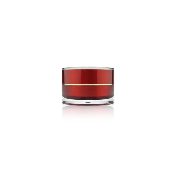 Wine Red Round Acrylic Packaging Jars For Cosmetics Luxury PMMA Cream Packaging Jar