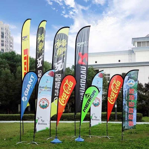 White Polyester Satin Flag Fabric 110GSM for Direct Sublimation Printing For Advertising Teardrop Banner Swooper Flag