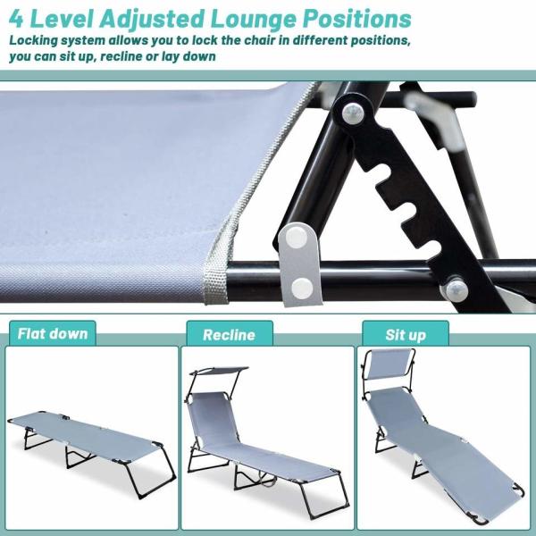 Modern Outdoor Hotel Floor Portable Swimming Pool Folding Chaise Lounge Chair For Living Room