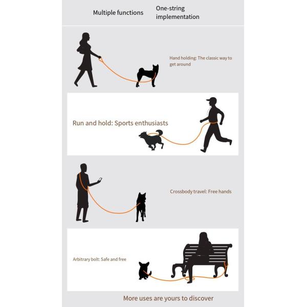 Настроенные многофункциональные домашние животные поводки Руки свободные собачьи поводки кроссбоди поводки