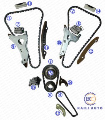 Kit à chaînes de synchronisation pour le GAZ A2760502416 A0009931378 du moteur M276.821 V6 3.0T/3.5T du BENZ GL450 E400 C350 ML350 C300 GLK350
