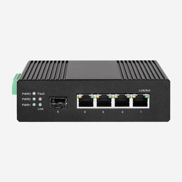O interruptor industrial 4 RJ45 dos ethernet de 4GE 1SFP move o interruptor de rede redundante