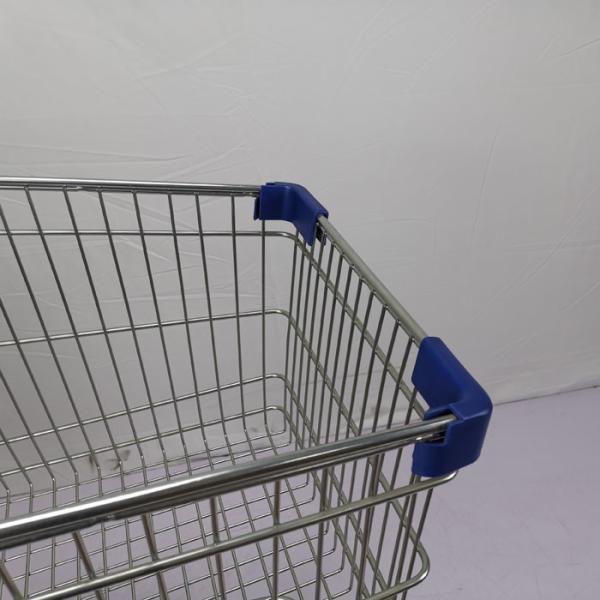 CE German Type Metal Grocery Shopping Trolley 110kgs Loading Capacity