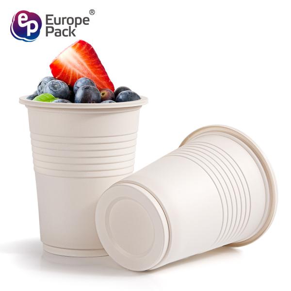 Europe-Pack eco friendly products cornstarch plastic 9 oz disposable water cup