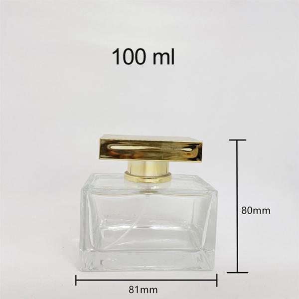 Botella de perfume creativa 100ml con el empaquetado del cosmético de la bayoneta de la botella del cristal de botellas del espray del casquillo de Zamak