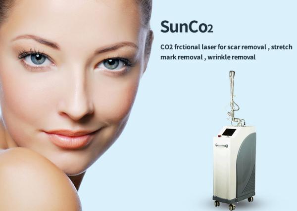 Acne Scar Removal CO2 Fractional Laser Machine 10600nm Wavelength With RF Metal Tube